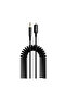 Lightning To Aux Coil Cable 1.2M - Black - 6