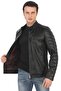 Men's Genuine Lambskin Jacket Black Biker Coat Quilted Sleeves Slim Fit Handmade Stylish Leather Jacket
