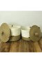 Set of 2 Wicker Baskets, Multi-Purpose Organizer 6 Mm Rope White and Jute Color - 2