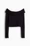 Textured off-the-shoulder top