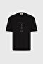 Men's DARK BLACK Long Fit Slim Fit Crew Neck 100% Cotton Printed T-Shirt - 6
