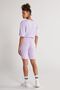 Unisex Lilac Standard Fit Regular Fit Cotton Stretchy Knitted Shorts with Pockets - 8