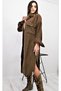 Women's Melton Belt Pack Double Pocket Buttoned Long Oversized Lumberjack Shirt Tunic Dress 3280350 - 3
