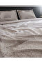 Rochelle King Size 100% Cotton Printed Satin Bed Sheet Pieces Duvet Cover Set - Beige - 3