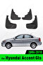 4pcs-1set For Hyundai Accent Gls Saloon 2006 2007 2008 2009 2010 Fender Mudguard Mud Flaps Guard Spl - 7
