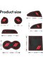 Rubber Red Vehicle Mat for Dodge Challenger - 11pcs Cup Holder, Center Console Shifter Liner Trim.. - 2