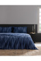 Raphael Double 100% Cotton Printed Satin Duvet Cover Set - Navy