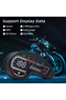 Universal Motorcycle Digital Speedometer LED Tachometer Dashboard Racer Instrument Panel with Tur... - 2