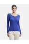 USA Original Womens Loung Wr Full Slv Henley UL15-01 Blue