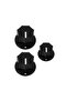 FLEOR 3pcs Black Plastic Guitar Knobs Effect Pedal Amp Potentiometer Knobs - 2 Big 1 Small - 4