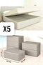 5 Large Storage Bags under the Bed - Summer and Winter Item Organizer, Clothing Storage Bag