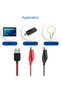 Alligator Clip to USB, Crocodile Clamps to USB Type-A Male Connector Cable Copper Test Leads for ... - 6