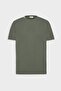 Men's Khaki Slim Fit Narrow Cut Crew Neck Cotton T-Shirt - 6