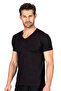 Özkan 11143 Men's V-Neck Cotton Modal Flexible Comfortable Short Sleeve T-Shirt Undershirt - 3