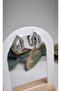 Special series drop stone detail triangle figure earrings - 2