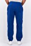 Men Regular Fit Drawstring Brand Logo Sweatpants, Blue - 4