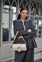 Beige Women's Coated Hand and Shoulder Bag - 2