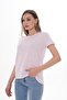 Women's Crew Neck Long Back Crew Neck Oversized T-Shirt 260023 - 3