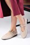 Daria Beige Color Women's Ballerinas - 4