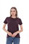 Women's Crew Neck Long Back Crew Neck Oversized T-Shirt 260023 - 4