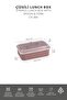 Powder Striped Lunch Box 5 Compartments Lunch Box with Fork and Spoon Transparent Lid - 6