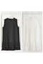 Sleeveless Hijab Pleated Underwear 2 Pack Black Ecru Pleated Pleated - 7
