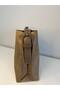 Suede Bitter Brown Large Size Women's Shopper Bag with Buckle Detail - 4
