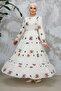 Embroidery Patterned Ecru Hijab Dress 45541E - 2