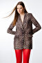 Leopard Patterned Blazer Jacket