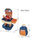 Role Play Fire Station w/ Fire Truck & Block Toy Set School Bag (223 Pcs)-Orange, 2-In-1 Mode - 5