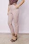 Women's High Waist Side Pocket Ankle Length Belt Lightweight Lycra Fabric Pants(Including Belt)-Stone - 4