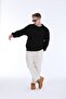 Black Knitted Patterned Knitwear Sweater - 4
