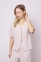 Women's Loose Sleeve Lycra Mesh 1St Class Fabric Stylish Cardigan-Stone - 2