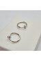 Stainless Steel Compression Fake Perforation Free (12 mm) Hoop Earrings (Thickness:1 mm) - 3