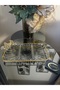 Gilded Presentation Plate with Butterfly Figure and Compartments, Decorative Glassware, Gift, Candy Bowl, Snack Bowl - 2