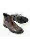 Genuine Leather Zippered Brown Boots - 6