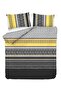 Double 100% Natural Cotton Duvet Cover Set - Yellow and Black - 6