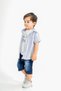 Stylish Shirt, Striped, Adjustable Waist, Short-Sleeved Shorts, 3-Piece Set - Children's and Baby Clothing Special Offer - 3