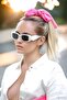 Unisex Vintage Jenner's White Sunglasses - 2