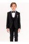 Boy's Double Satin Collar Lapel Pin 5 Piece Suit(11-14 Years Old) - 5
