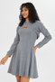 Women's Smoked Color Hooded Bolero Volenes Zero Sleeve Dress Suit - 5