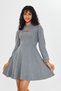 Women's Smoked Color Hooded Bolero Volenes Zero Sleeve Dress Suit