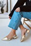 Blush Matte Leather Pointed Toe Short Block Heeled Women's Shoes - 4