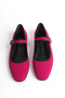 Women's Strappy Oval Toe Casual Ballet Flats Laura Fuchsia - 7