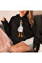 Duck Printed Women's Cotton Long Sleeve 3 Thread Hooded Sweatshirt - 3