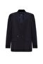 Double-Breasted Closure Oversize Blazer Jacket - 7