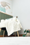 Wellsoft puffy kids blanket, white soft blanket, embossed rabbit figure kids blanket - 4