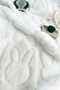 Wellsoft puffy kids blanket, white soft blanket, embossed rabbit figure kids blanket - 2