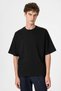 Men's Black Crop Fit T-Shirt - 2