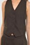 Women's Striped Button Closure Vest - 4